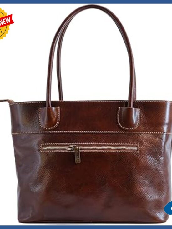 Handbags - Italian Leather Shoulder Bag Satchel Purse with Removable Strap